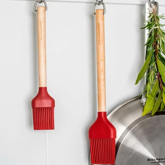Pincel rojo mini mango madera 22 cm - Silicona - KitchenAid