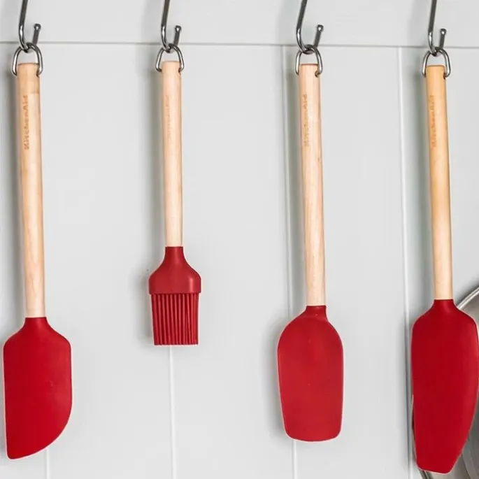 Pincel rojo mini mango madera 22 cm - Silicona - KitchenAid