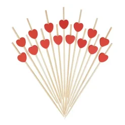 Pinchos-brochetas con corazón para aperitivos 7 cm (40) - Papstar