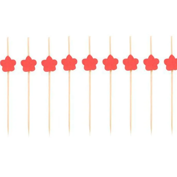 Pinchos-brochetas con flor para aperitivos 7 cm (40) - Papstar