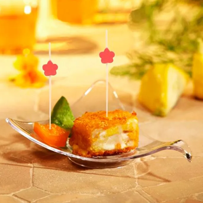 Pinchos-brochetas con flor para aperitivos 7 cm (40) - Papstar