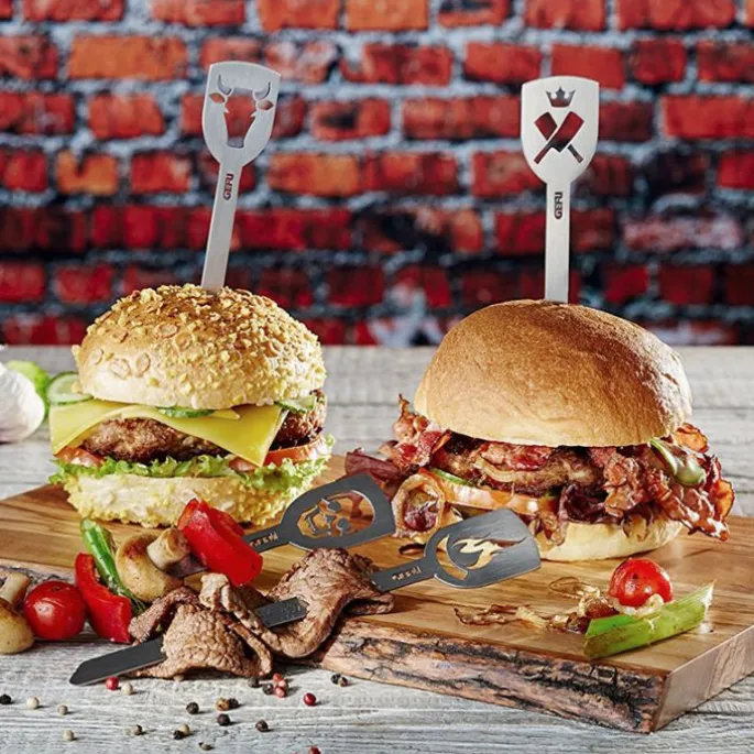Pinchos para hamburguesas Torro 19 cm (2) - Acero inoxidable - Gefu