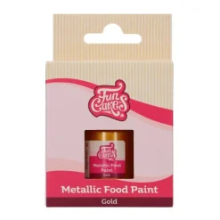Pintura comestible metalizada oro 30 ml - Funcakes
