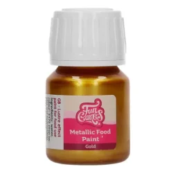Pintura comestible metalizada oro 30 ml - Funcakes