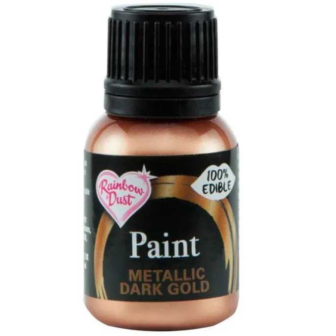 Pintura comestible metalizada dorado oscuro 25 g - Rainbow Dust