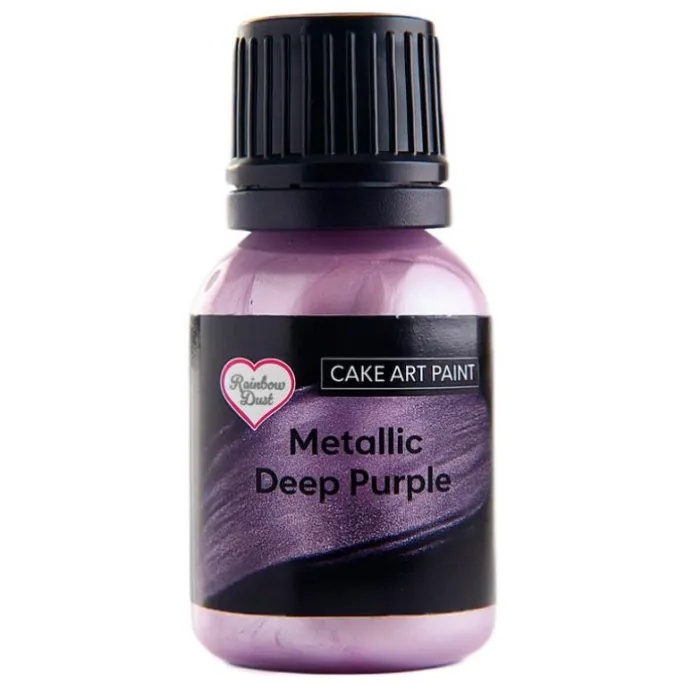 Pintura comestible metalizada Cake Art Paint morada 23 g - Rainbow Dust