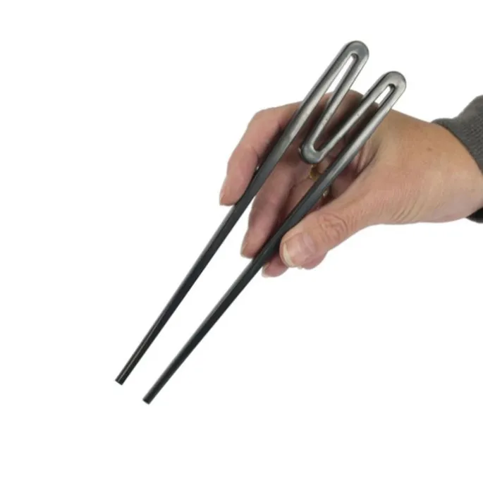Pinzas grises con forma de palillos chinos 20 cm - Melamina - Typhoon