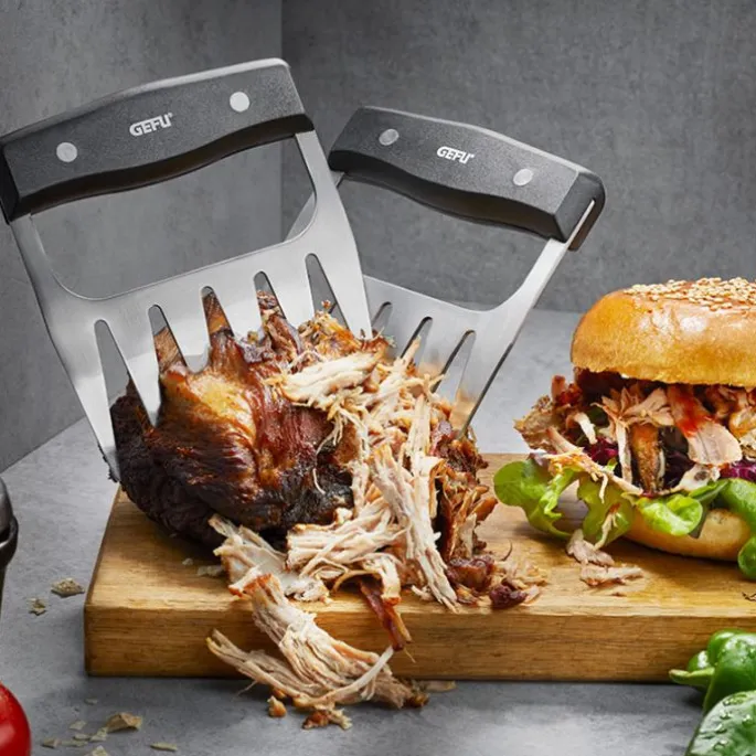Pinzas para triturar carne BBQ 12 cm (2) - Acero inoxidable - Gefu