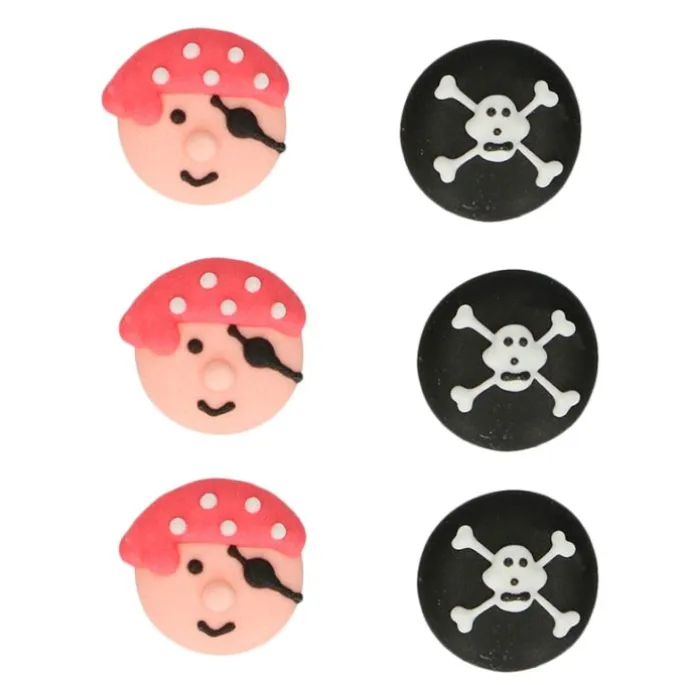 Piratas y calaveras de azúcar (12) - Sin gluten - Funcakes