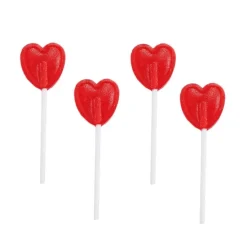 Piruletas con forma de corazón rojo (100 uds) - Sin gluten - Jake