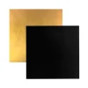 Plato cuadrado negro y dorado 20 cm - Pastkolor