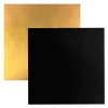 Plato cuadrado negro y dorado 30 cm - Pastkolor