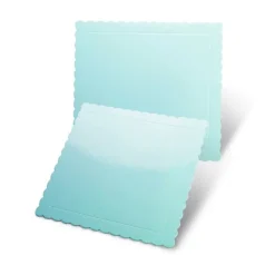 Plato cuadrado ondulado azul bebé 25 cm - Pastkolor