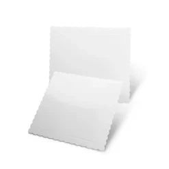 Plato cuadrado ondulado blanco 20 cm