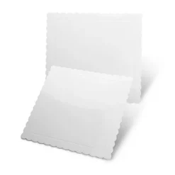 Plato cuadrado ondulado blanco 25 cm