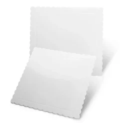 Plato cuadrado ondulado blanco 30 cm