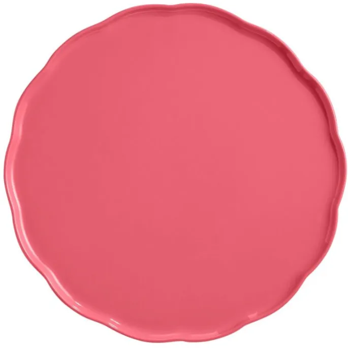 Plato de cerámica grande con bordes ondulados rosa 31,5 cm - Emile Henry