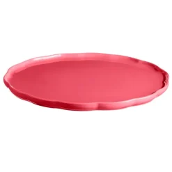 Plato de cerámica grande con bordes ondulados rosa 31,5 cm - Emile Henry