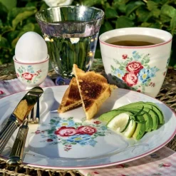 Plato de cerámica grande Henrietta White 25 cm - GreenGate