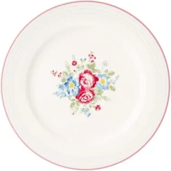 Plato de cerámica grande Henrietta White 25 cm - GreenGate