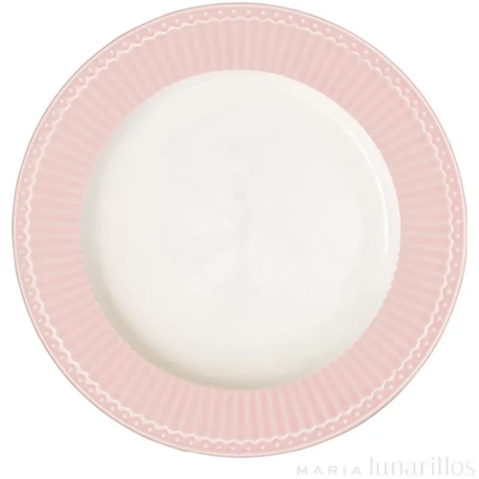 Plato de cerámica para postre Alice Pale Pink 22,5 cm - GreenGate
