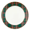 Plato de cerámica para postre Dagmar Check Green 20,5 cm - GreenGate