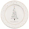 Plato de cerámica para postre Lucie Xmas White 20,5 cm - GreenGate