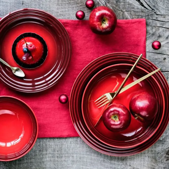 Plato hondo Vancouver cereza 21,5 cm - Cerámica de gres - Le Creuset