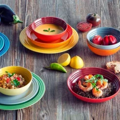 Plato hondo Vancouver cereza 21,5 cm - Cerámica de gres - Le Creuset