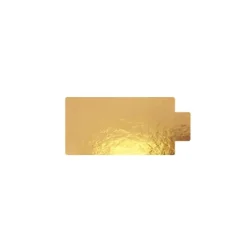 Plato rectangular con pestaña dorado 9,5 x 5,5 cm