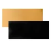 Plato rectangular negro y dorado 34 x 16 cm