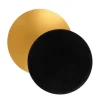 Plato redondo negro y dorado 17,5 cm
