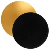 Plato redondo negro y dorado 25 cm - Pastkolor