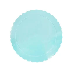 Plato redondo ondulado azul bebé 20 cm