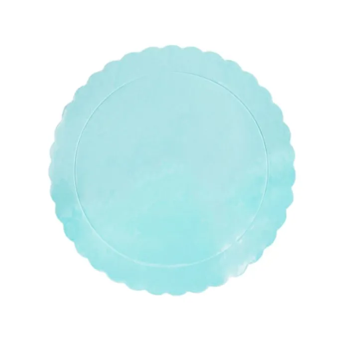 Plato redondo ondulado azul bebé 20 cm