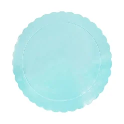 Plato redondo ondulado azul bebé 25 cm