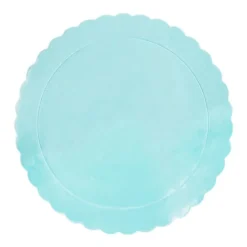 Plato redondo ondulado azul bebé 30 cm