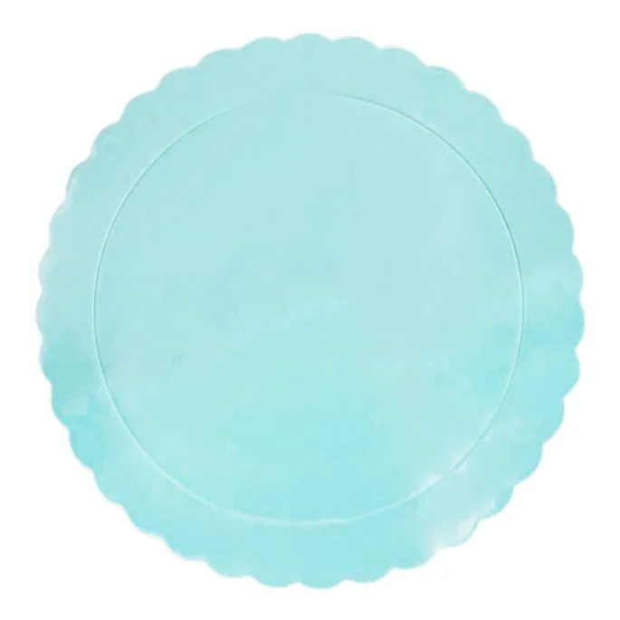 Plato redondo ondulado azul bebé 30 cm
