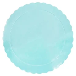 Plato redondo ondulado azul bebé 35 cm