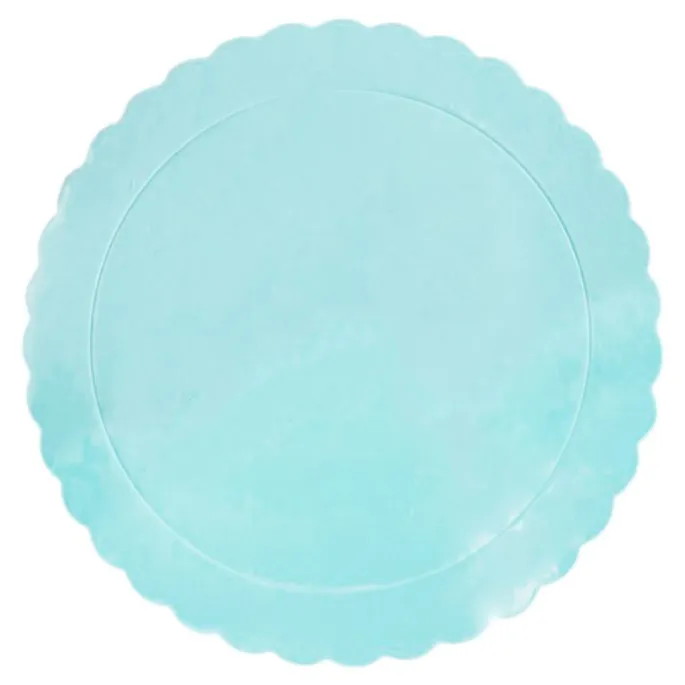 Plato redondo ondulado azul bebé 35 cm