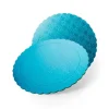 Plato redondo ondulado azul 25 cm