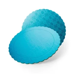 Plato redondo ondulado azul 25 cm
