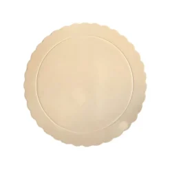 Plato redondo ondulado beige 20 cm