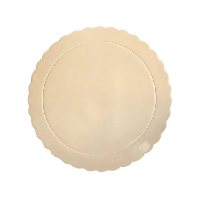 Plato redondo ondulado beige 20 cm