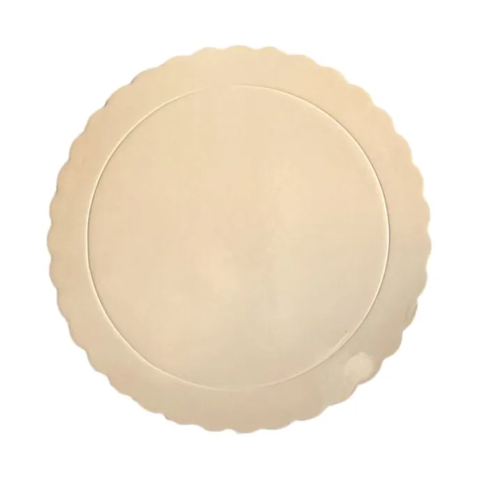 Plato redondo ondulado beige 25 cm