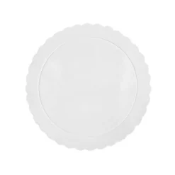 Plato redondo ondulado blanco 20 cm