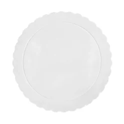 Plato redondo ondulado blanco 25 cm
