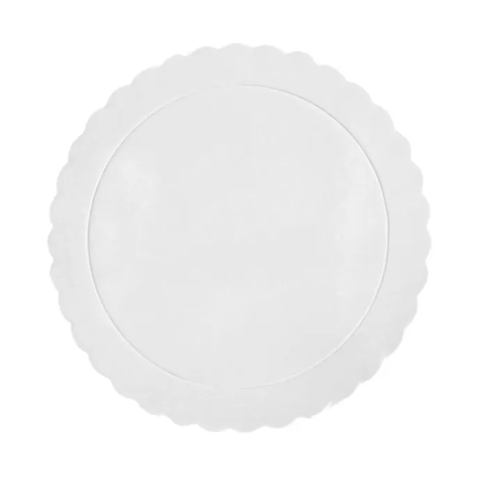 Plato redondo ondulado blanco 25 cm