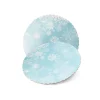 Plato redondo ondulado copos de nieve 20 cm