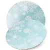 Plato redondo ondulado copos de nieve 35 cm
